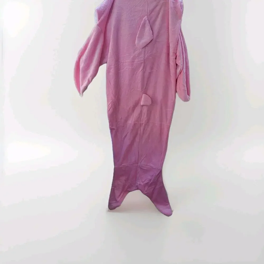 Unbranded‎ Dolphin One Piece Costume Kids OS Pink Excellent Sea Creature Hooded
